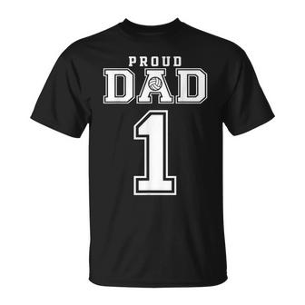 Custom Proud Volleyball Dad Number 1 Personalized For Men  Unisex T-Shirt