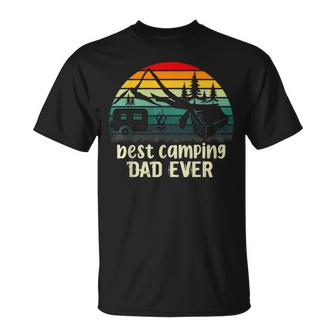 Funny Vintage Best Camping Dad Ever Fathers Day Unisex T-Shirt