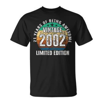 21 Years Of Being Awesome Vintage 2002 Limited Edition T-Shirt - Seseable