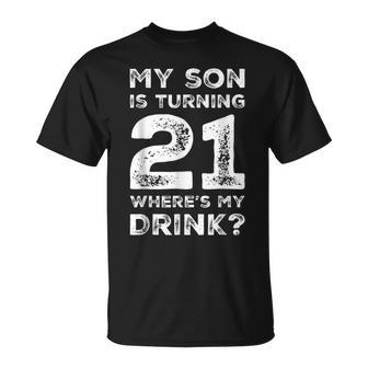 21St Birthday For Dad Mom 21 Year Old Son Gift Family Squad Unisex T-Shirt | Mazezy CA