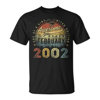 21St Birthday Gift Awesome Since February 2002 21 Year Old Unisex T-Shirt | Mazezy