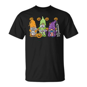 3 Halloween Gnome Nurses Costume Nursing V2 T-shirt - Thegiftio UK
