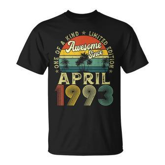30Th Birthday Awesome Since April 1993 30 Years Old Gift Men Unisex T-Shirt | Mazezy