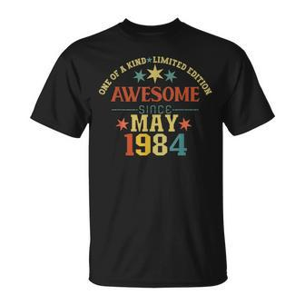 39 Year Old Awesome Since May 1984 39Th Birthday Unisex T-Shirt - Seseable