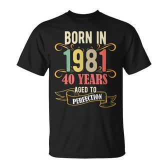 40 Geburtstag Männer 40 All Legends Are Born In März 1981 T-Shirt - Seseable
