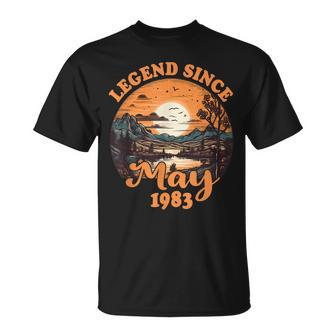 40Th Birthday Legend Since May 1983 40 Years Old Unisex T-Shirt | Mazezy