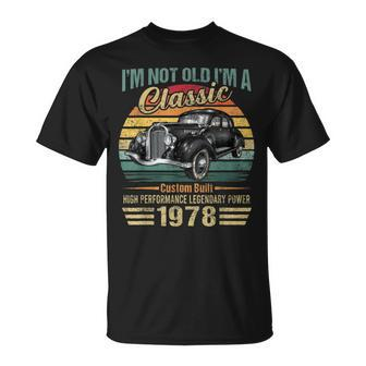 45 Year Old Vintage 1978 Classic Car 45Th Birthday T-shirt - Thegiftio UK