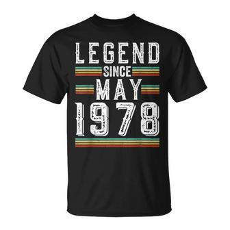 45 Years Old Legend Since May 1978 45Th Birthday Unisex T-Shirt | Mazezy DE
