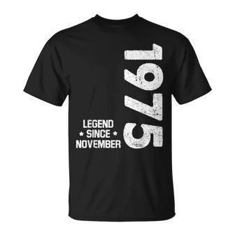 47 Jahre Legende T-Shirt, November 1975 Geboren - Seseable