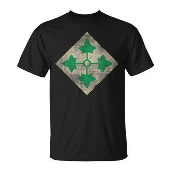4Th Infantry Division Unit Crest Patch Insignia Unisex T-Shirt | Mazezy