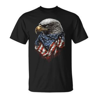 4Th Of July Bald Eagle American Us Flag Country 4Th Of July Unisex T-Shirt | Mazezy UK