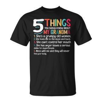 5 Things You Should Know About My Grandma V2 T-Shirt - Seseable