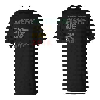 5 Year Old Awesome Since May 2018 5Th Birthday Unisex T-Shirt | Mazezy