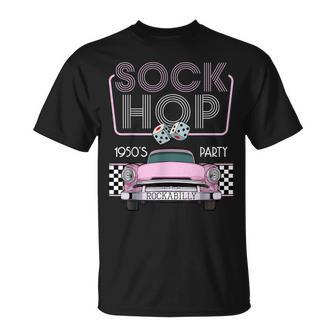 50S Hip Hop Retro 1950S Party Pink Vintage Dance Car Dancer T-Shirt - Seseable