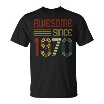 52Th Birthday Vintage 1970 Made In 1970 Awesome Since 1970 T-Shirt - Seseable