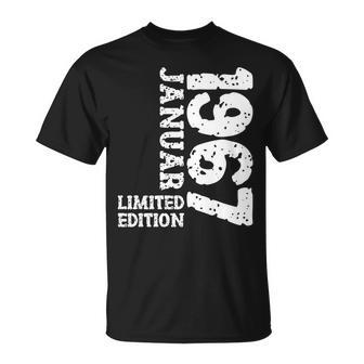 56 Geburtstag Frauen Männer Limited Edition Januar 1967 T-Shirt - Seseable