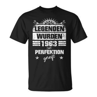 60. Geburtstag Herren T-Shirt, Legende 1963 für Papa & Opa - Seseable