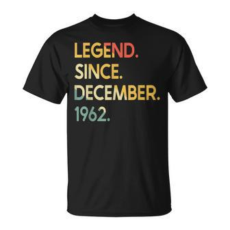 60 Jahre Alte Legende Seit Dezember 1962 60 Geburtstag T-Shirt - Seseable