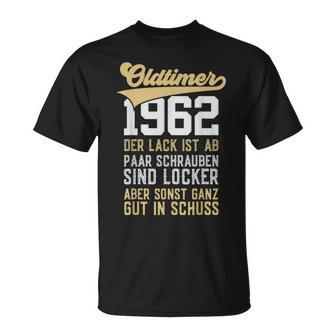 60 Jahre Oldtimer 1962 Der Lack Ist Ab Lustig 60 Geburtstag T-Shirt - Seseable