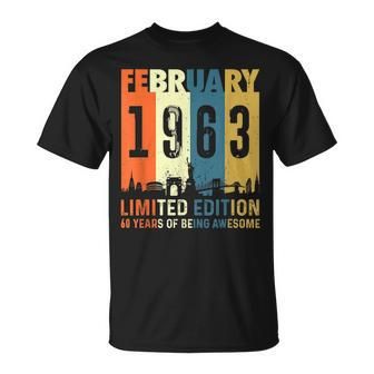 60 Limitierte Auflage Hergestellt Im Februar 1963 Zum 60 T-Shirt - Seseable
