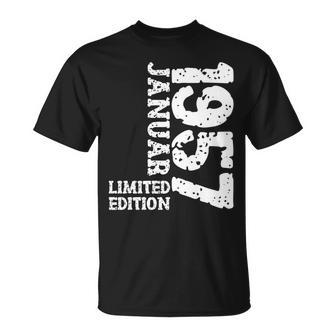 66 Geburtstag Frauen Männer Limited Edition Januar 1957 T-Shirt - Seseable