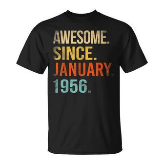 67Th Birthday 67 Year Old Awesome Since January 1956 T-shirt - Thegiftio UK