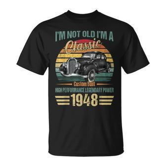 75 Year Old Vintage 1948 Classic Car 75Th Birthday T-shirt - Thegiftio UK