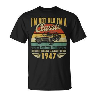 75Th Birthday Decorations Vintage Gifts For 75 Year Old Man Unisex T-Shirt | Mazezy