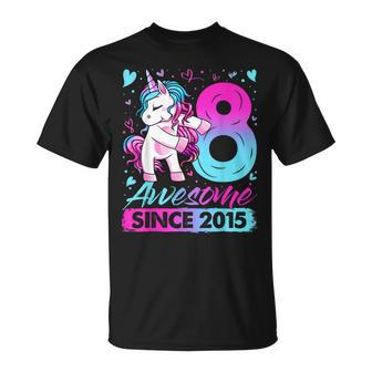 8 Years Old Flossing Unicorn Gifts 8Th Birthday Girl Party Unisex T-Shirt | Mazezy CA