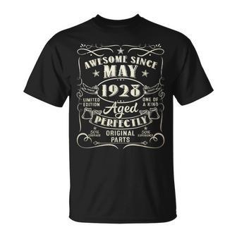 95Th Birthday Awesome Since May 1928 95 Years Old Gift Men Unisex T-Shirt | Mazezy