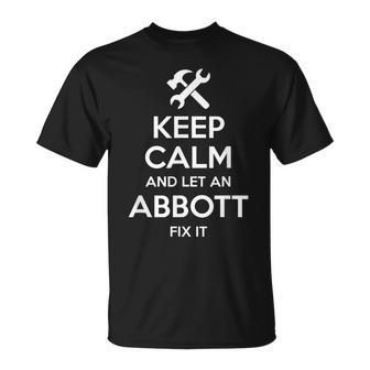 Abbott Funny Surname Birthday Family Tree Reunion Gift Idea Unisex T-Shirt | Mazezy