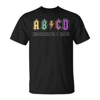 Abcd Kindergarten Rocks Teachers Kinder Cute T-shirt - Thegiftio UK