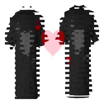 Ace Of Hearts Deck Of Cards Matching Halloween Costume T-Shirt | Seseable UK
