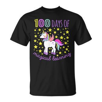 Adorable 100 Days Of Magical Learning School Unicorn V2T-shirt - Seseable