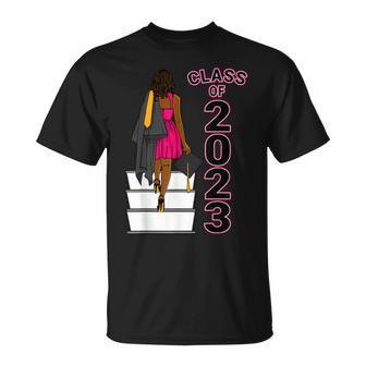 African American Afro Black Girl Graduation Class Of 2023 Unisex T-Shirt | Mazezy