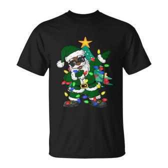 African American Santa Claus Ugly Christmas Pajamas 2021 Gift Unisex T-Shirt - Monsterry AU