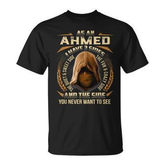 As An Ahmed I Have 3 Sides Ninja Custom Name Birthday T-Shirt - Seseable