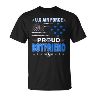Air Force Us Veteran Proud Air Force Boyfriend 4Th Of July T-Shirt - Seseable