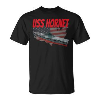 Aircraft Carrier Uss Hornet Cvs-12 Veterans Grandpa Dad Son T-Shirt - Seseable