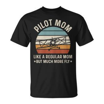 Airplane Captain Design For A Pilot Mom Gift For Womens Unisex T-Shirt | Mazezy