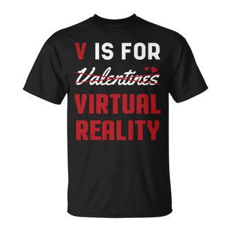 Alles Gute zum Valentinstag VR-Herz T-Shirt, Liebe Tee für Paare - Seseable