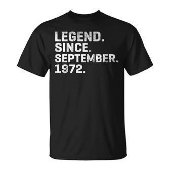 Alte Legende Seit September 1972 Geburtstag 51 Jahre Alt T-Shirt - Seseable