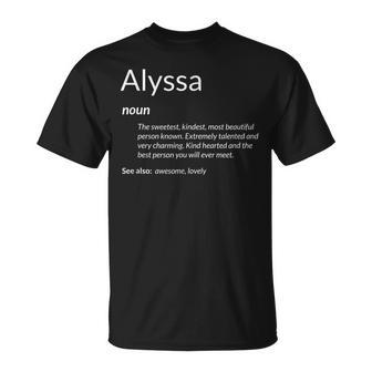 Alyssa Is Kind Hearted Name Definition Alyssa T-shirt - Thegiftio UK