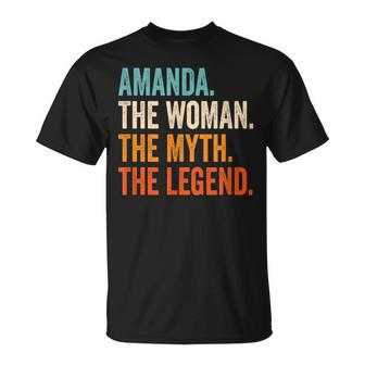 Amanda The Woman The Myth The Legend First Name Amanda Unisex T-Shirt - Seseable