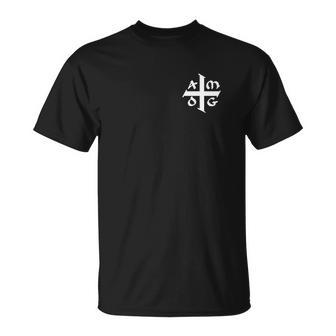 Amdg Ad Majorem Dei Gloriam Small Jesuit Cross Sweatshirt T-shirt