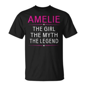 Amelie The Girl The Myth The Legend Name Kids Unisex T-Shirt