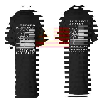 Make America Godly Again American Flag V2 T-shirt - Thegiftio UK