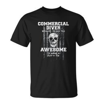 American Commercial Diver Usa Diving T-shirt - Thegiftio UK