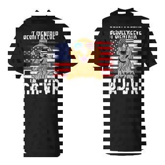 American Flag Golden Retriever Dad Dog Lover Fathers Day T-shirt - Thegiftio UK
