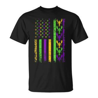 American Flag Mardi Gras Mardi Gras Crawfish Outfit T-shirt - Thegiftio UK